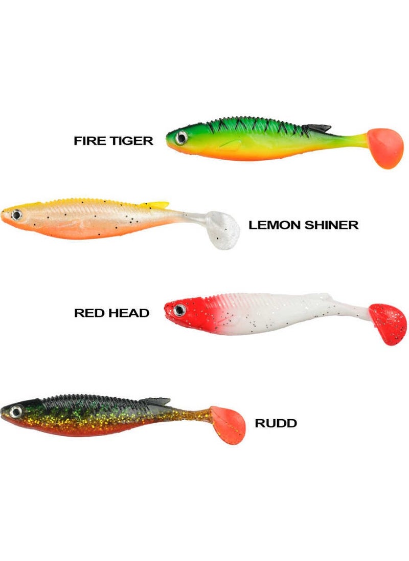Ryuji - Big Pike 13CM 24GR Silicone Bait (3 Pieces) Red Head-Standard - Image 1
