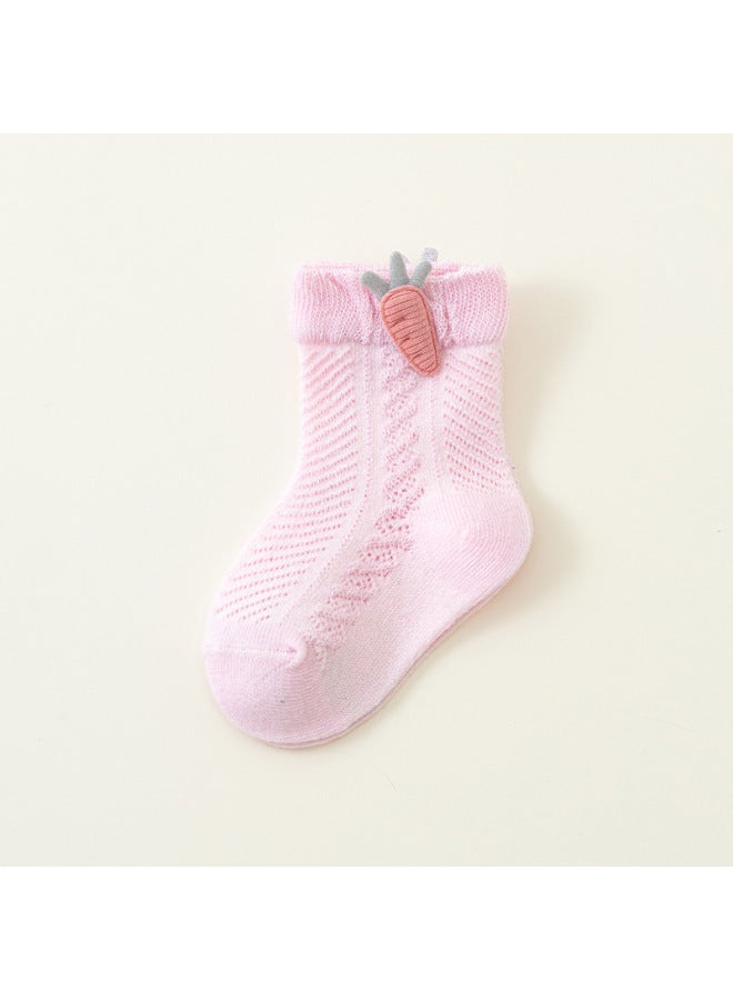 Newborn Baby Socks Baby Summer Thin Mesh Breathable Cute Super Cute Loose Mouth Not Tight Feet 0-6 Months 1