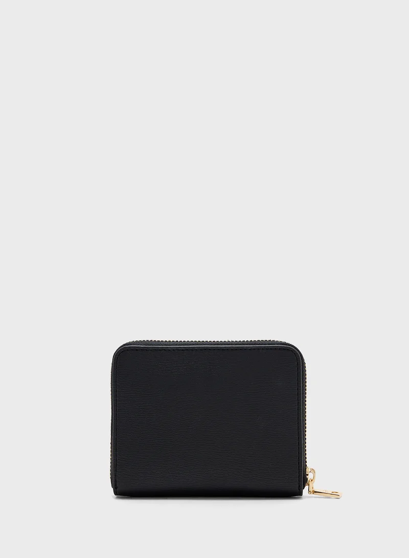 لوف موسكينو Logo Detailed Zip Over Wallet