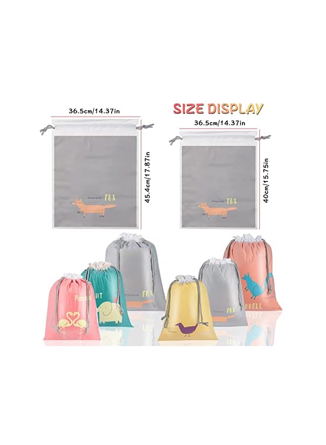 SYOSI Bags PE Bag, Waterproof Drawstring Gym Bag String Swimming Bag for Kids Boys Girls, Folding Beach School Sport Toiletry Trainer Bag Travel Organiser Bag for Clothes Shoes 6 Pack  - Image 4