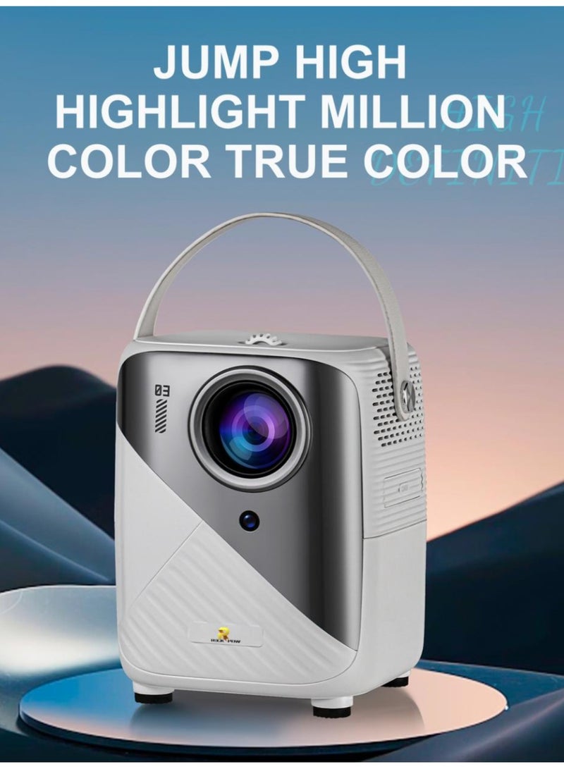 روك بو جهاز عرض ألعاب الفيديو مع وحدة تحكم لاسلكية 2X وعصا تحكم في الألعاب بنظام Android 9.0 وWiFi 2.4/5G وHDMI/USB/Audio وانعكاس الشاشة بدقة 4K Ultra HD ودقة 1080P وجهاز عرض بدقة فيزيائية حقيقية وذاكرة 3 جيجابايت + 64 جيجابايت، لون أبيض - Image 2