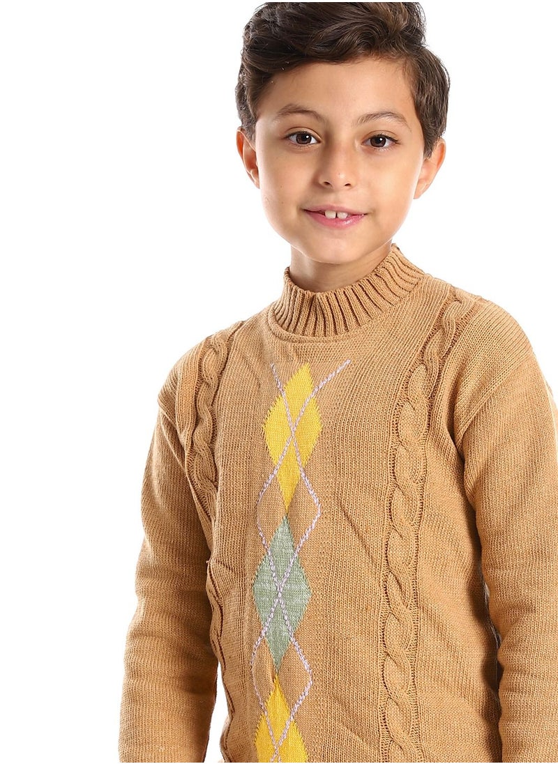 Caesar - Wool Boys Pullover With Multi Design - Image 1