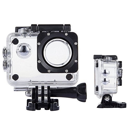 TEKCAM Waterproof Case Compatible with AKASO EK7000/Apexcam M80AIR/Pro Xtreme/SJCAM SJ4000/Dragon Touch Vision3 YF, Waterproof Housing Case for Action Camera with Same Button Position(Watch Install Video) - Image 1