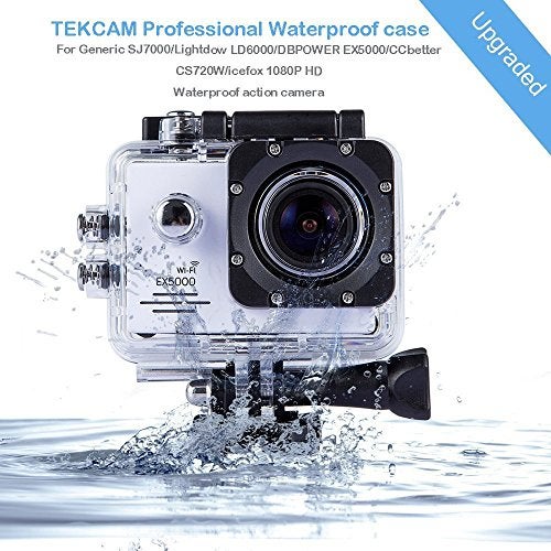 TEKCAM Waterproof Case Compatible with AKASO EK7000/Apexcam M80AIR/Pro Xtreme/SJCAM SJ4000/Dragon Touch Vision3 YF, Waterproof Housing Case for Action Camera with Same Button Position(Watch Install Video) - Image 4