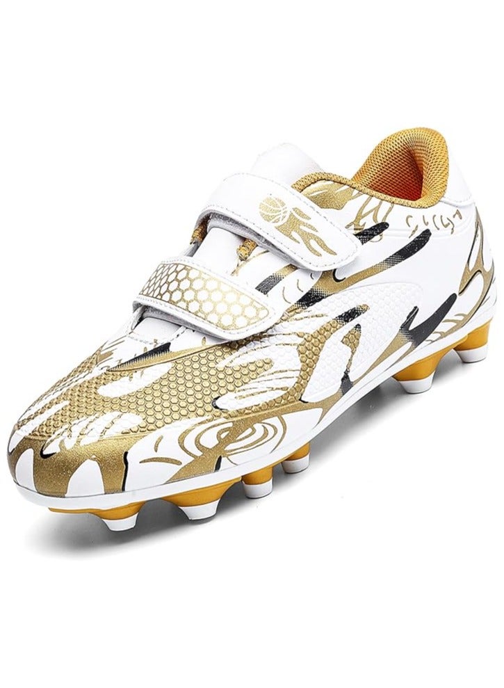 Kids Soccer Shoes Boys Girls Firm Ground Soccer Cleats Youth Professional Athletic Outdoor Football Shoes  - Image 1