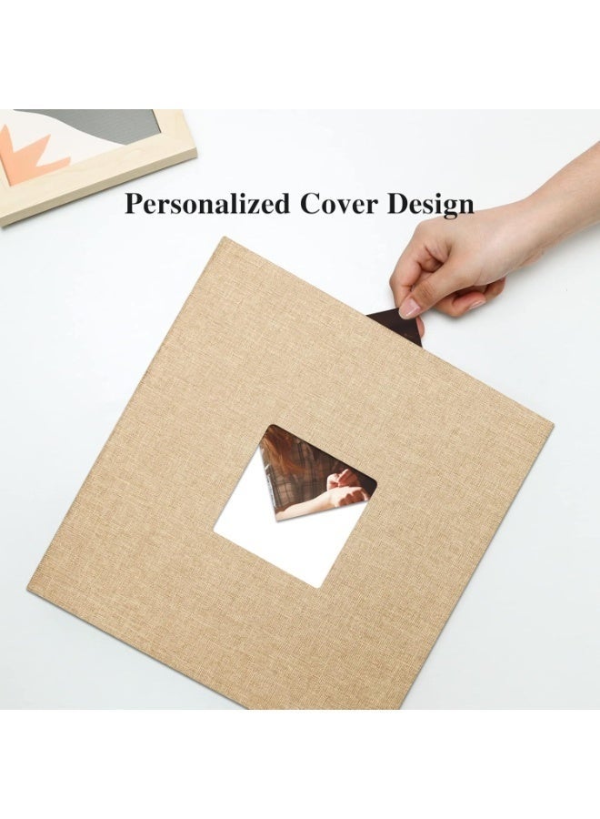 Arabest Large Photo Album Self Adhesive 4x6 5x7 8x10 Pictures Linen Cover 40 Blank Pages Magnetic DIY Scrapbook Albums - Image 2