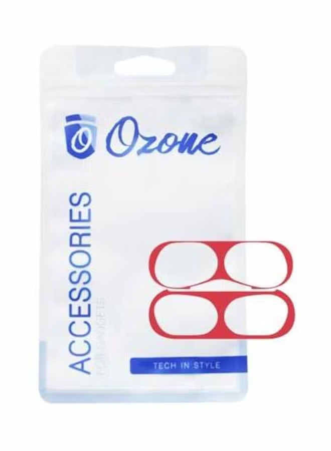 Ozone 2- Piece Dust Gurad Sticker Apple AirPods Pro Red
