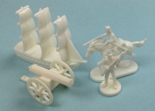 Morrison Games Napoleonic Civil War Military Miniatures White Plastic Toy Soldiers Set Infantry Cavalry Artillery Ships - Image 5