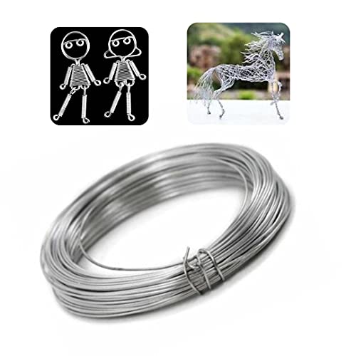 GREENARTZ 33ft Silver Aluminum wire for Craft 16 gauge /1.62mm Model making and multi purpose use - Image 1