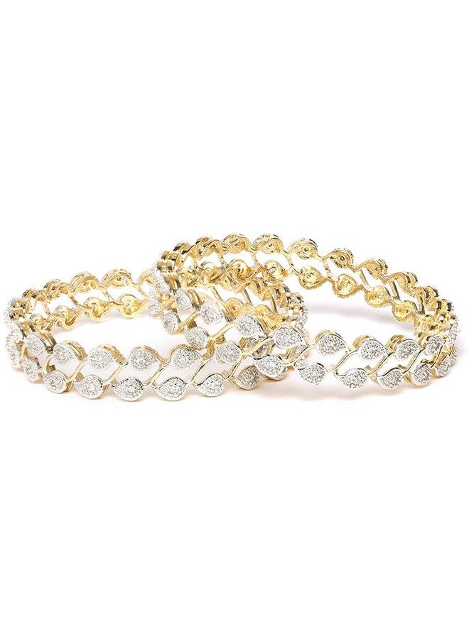 YouBella أساور ذهبية مطلية بالألماس الأمريكي من يوبيلا للنساء - Image 4