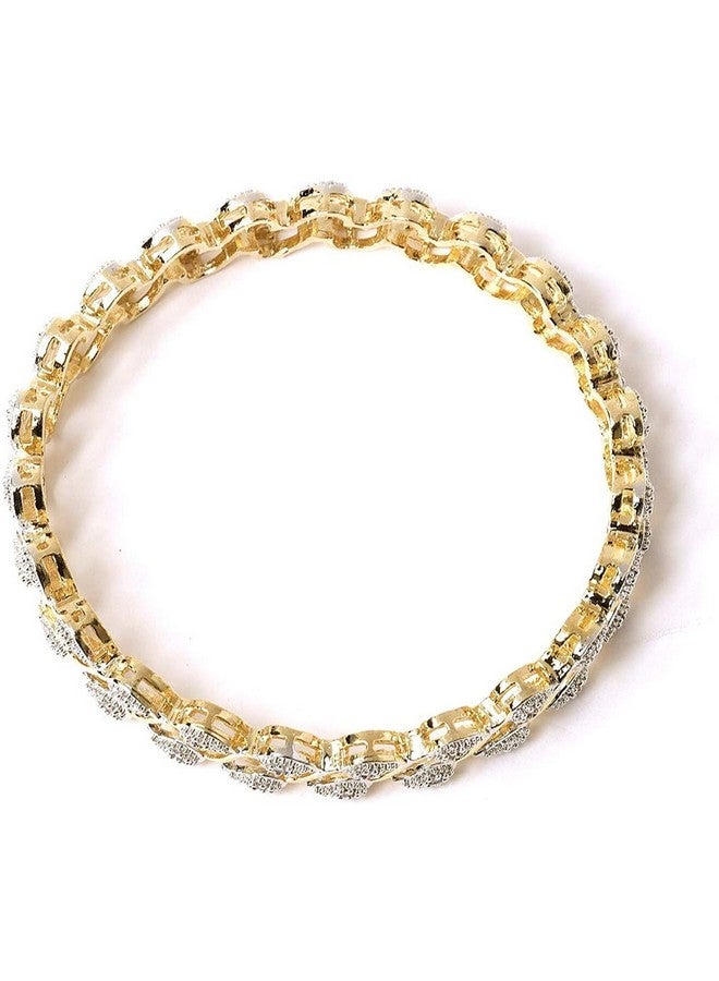 YouBella أساور ذهبية مطلية بالألماس الأمريكي من يوبيلا للنساء - Image 5