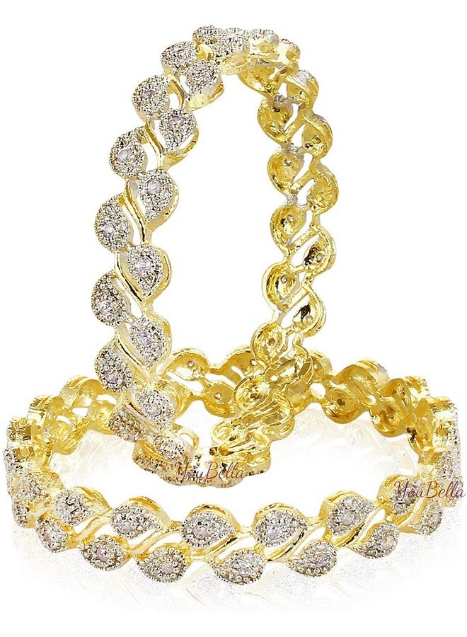 YouBella أساور ذهبية مطلية بالألماس الأمريكي من يوبيلا للنساء - Image 1