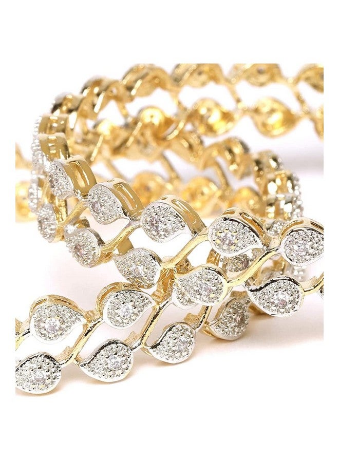 YouBella أساور ذهبية مطلية بالألماس الأمريكي من يوبيلا للنساء - Image 3