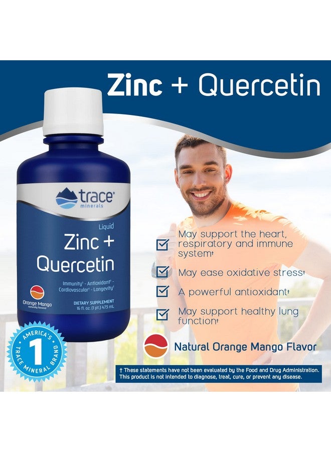 Trace Minerals ; Liquid Zinc + Quercetin ; 25 Mg Zinc 200 Mg Quercetin ; Supports Normal Immune And Cardiovascular Function ; Natural Orange Mango Flavor ; 32 Servings 16 Fl Oz - Image 3