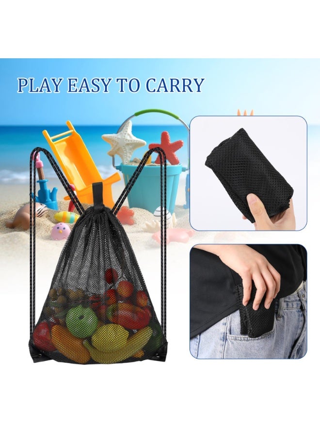 Large Mesh Beach Bag Mesh Bag Drawstring Gym Bag Mesh Backpacks with Drawstring Mesh Ball Bag Gym Backpack Beach - Image 4