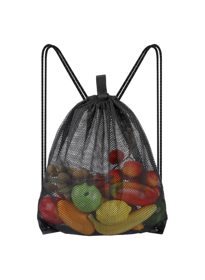 Large Mesh Beach Bag Mesh Bag Drawstring Gym Bag Mesh Backpacks with Drawstring Mesh Ball Bag Gym Backpack Beach - Image 1