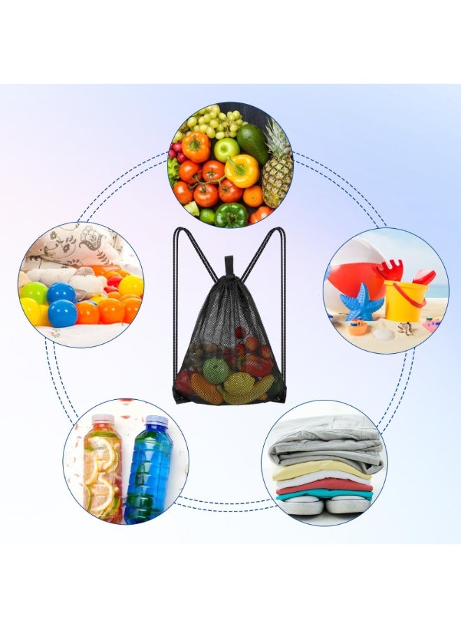Large Mesh Beach Bag Mesh Bag Drawstring Gym Bag Mesh Backpacks with Drawstring Mesh Ball Bag Gym Backpack Beach - Image 5