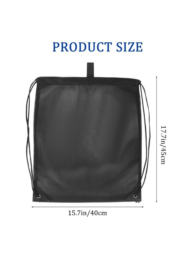 Large Mesh Beach Bag Mesh Bag Drawstring Gym Bag Mesh Backpacks with Drawstring Mesh Ball Bag Gym Backpack Beach - Image 3