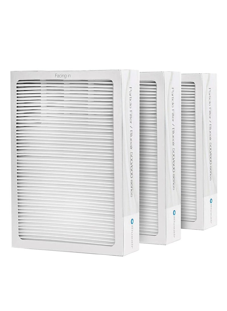 Blueair - Particle Set Filter 3pcs | Replacement Filter for Classic 500/600 Series, Removes 99.97% of Airborne Particles, 6-12 months of use - White - 3pcs - Image 1
