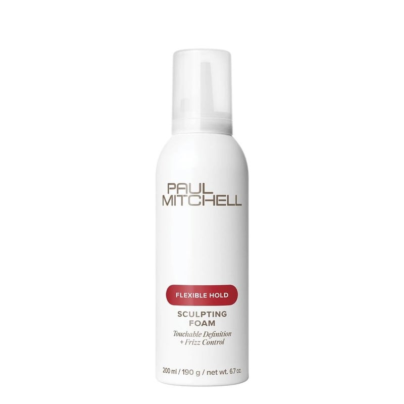Paul Mitchell Sculpting Foam, Touchable, Flexible Hold + Frizz Control, For All Hair Types, 6.7 oz - Image 1