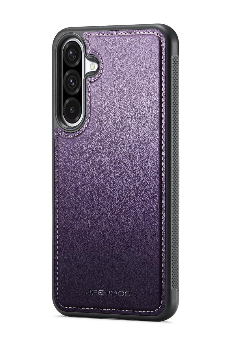 جيهود كيس مي جراب موبايل متوافق مع سامسونج جالاكسي ايه 56 5 جي فاخر من جلد البولي يوريثين غطاء خلفي متوافق مع سامسونج جالاكسي ايه 56  5 جي - بنفسجي - Image 2