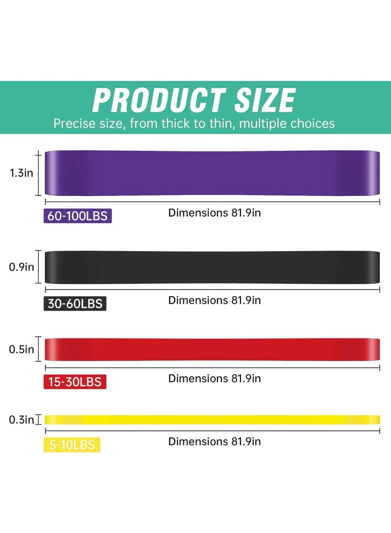 ARSAR PLUS Resistance Band Set 4 in 1 – Pull Up Assistance Bands for Legs, Workout, Muscle Training & Physical Therapy – Perfect for Men and Women - Image 2