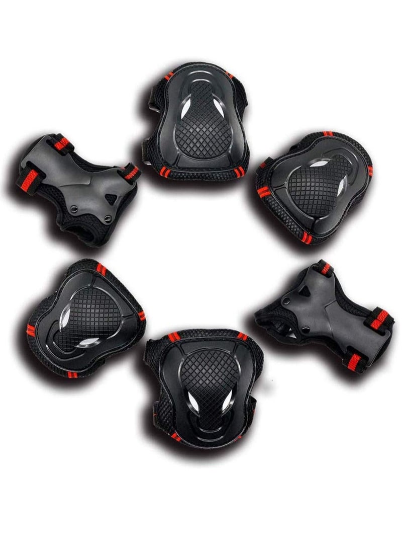 SYOSI 6 Pcs Knee Pads And Elbow Pads For Children, Kids Knee Elbow Wrist Protective Guard Pads, Inline Skating Scooter Rollerblade Cycling Skateboard Protective Gear Set for Boys and Girls - Image 4