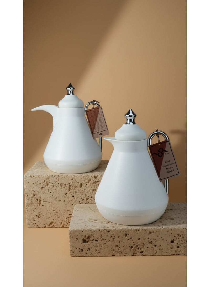 Raz طقم ترمس فاخر للقهوة والشاي العربي | ترمس تقديم معزول حرارياً بجدار مزدوج | طقم فاخر من قطعتين - Image 1