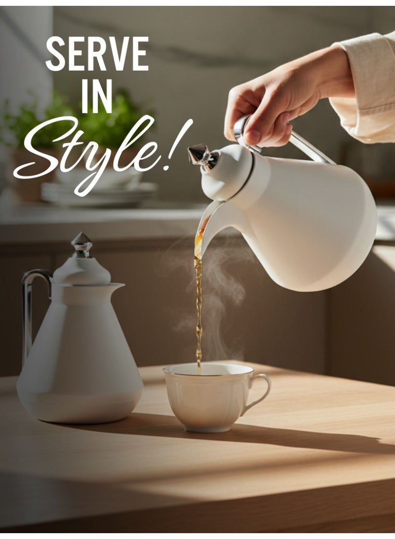 Raz طقم ترمس فاخر للقهوة والشاي العربي | ترمس تقديم معزول حرارياً بجدار مزدوج | طقم فاخر من قطعتين - Image 5