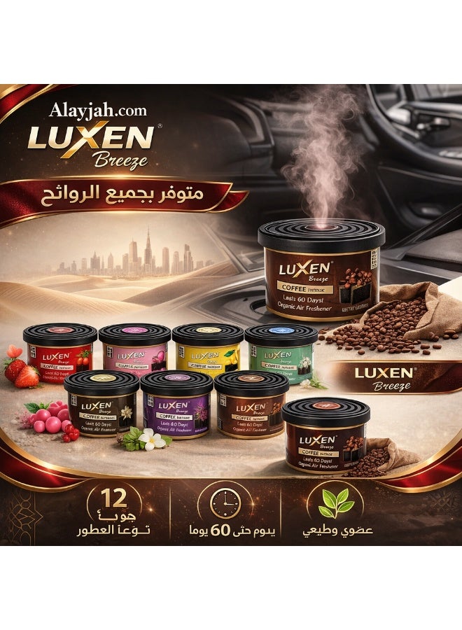 LUXENNO Car Perfume Wood, 2 Piece Set, Assorted Fragrance, Long Lasting Up to 60 Days, Round Metal Bottle Freshnes - Image 4