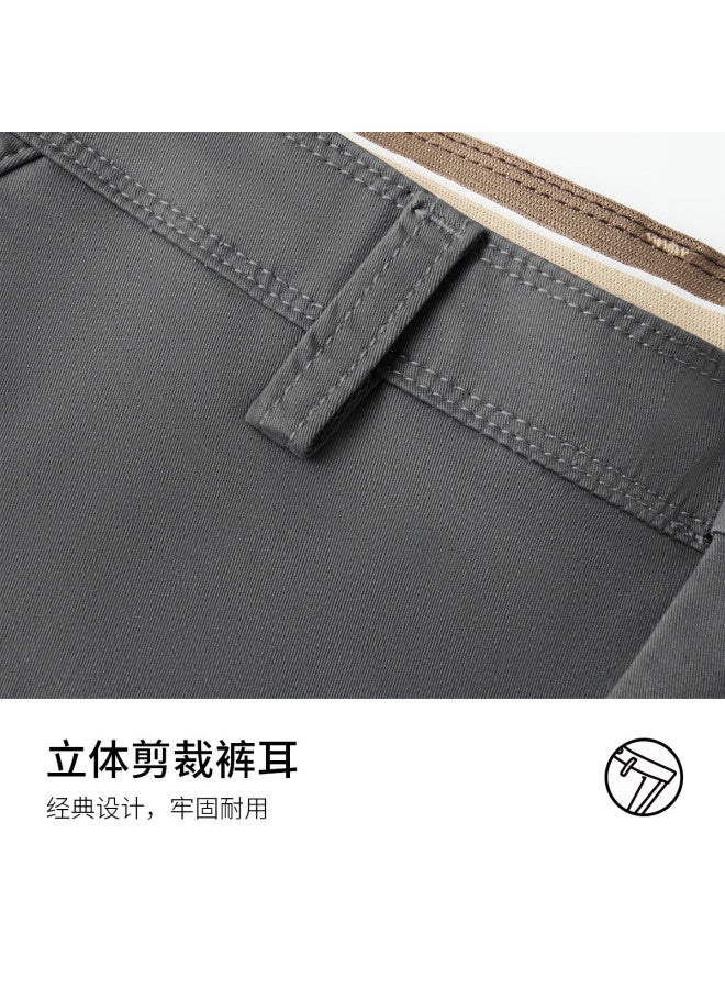 Fomoce Summer Casual Fashion Versatile Solid Color Thin Breathable Business Casual Pants Trousers - Image 5