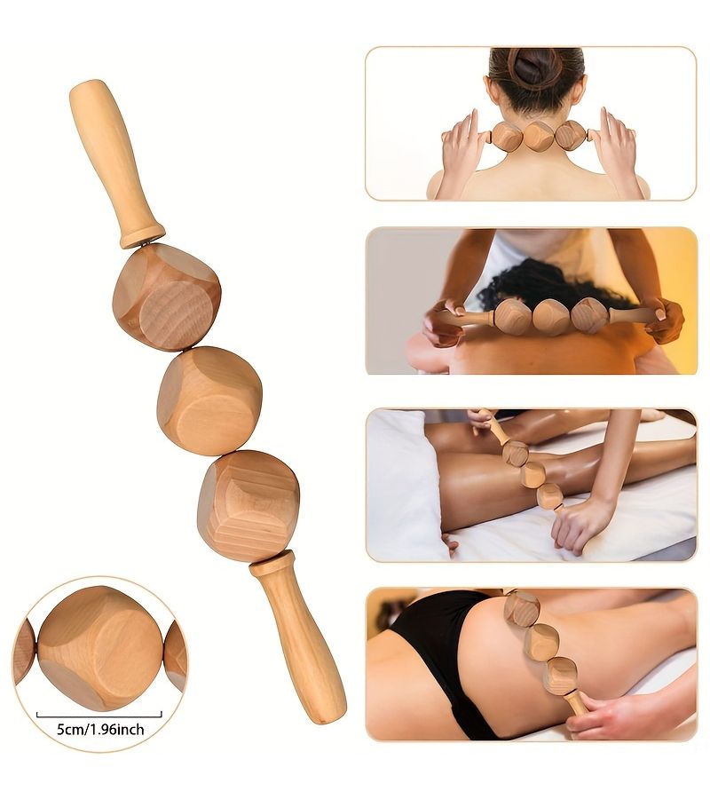 7pcs Wooden Massage Tool Set For Body Manual Massage Kit Home Use - Image 1