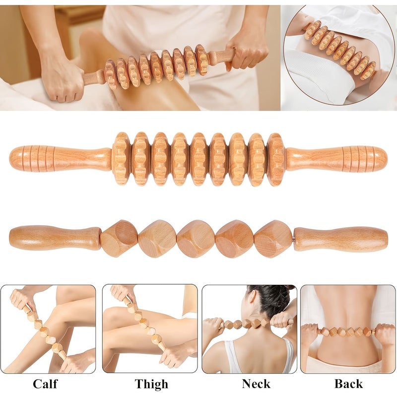 7pcs Wooden Massage Tool Set For Body Manual Massage Kit Home Use - Image 5