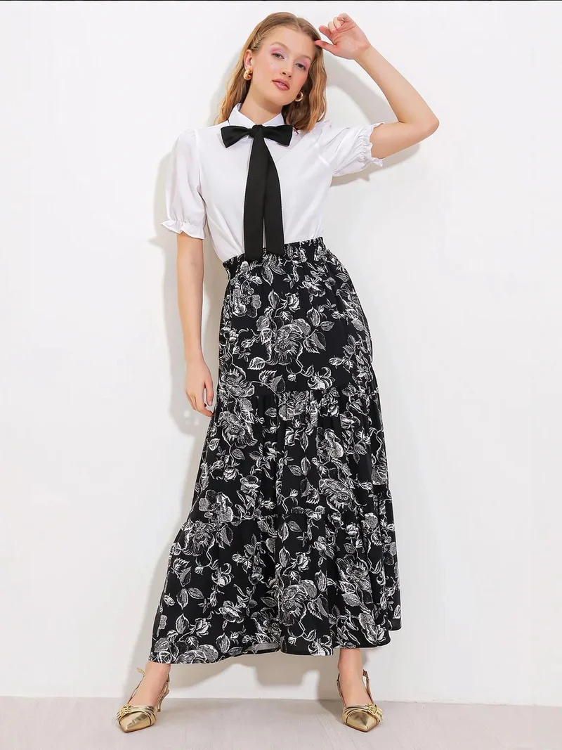 بيغ دارت تنورة ماكسي بنقوشات واسعة ومريحة