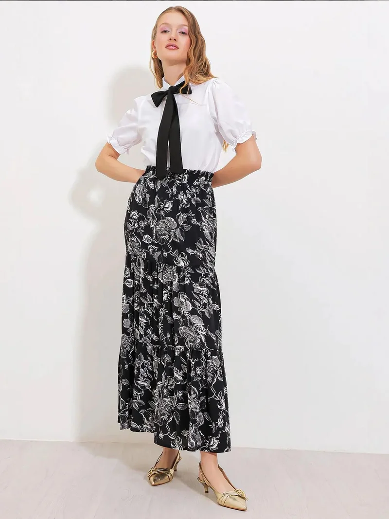 بيغ دارت تنورة ماكسي بنقوشات واسعة ومريحة