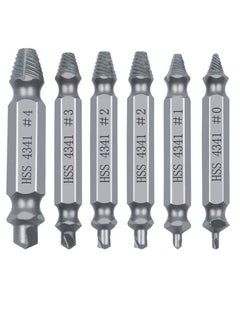 NIBEMINENT 6pcs Broken Bolt Extractor HSS Screw Remover Set Drill Bits Guide Removal Tool  - Image 3