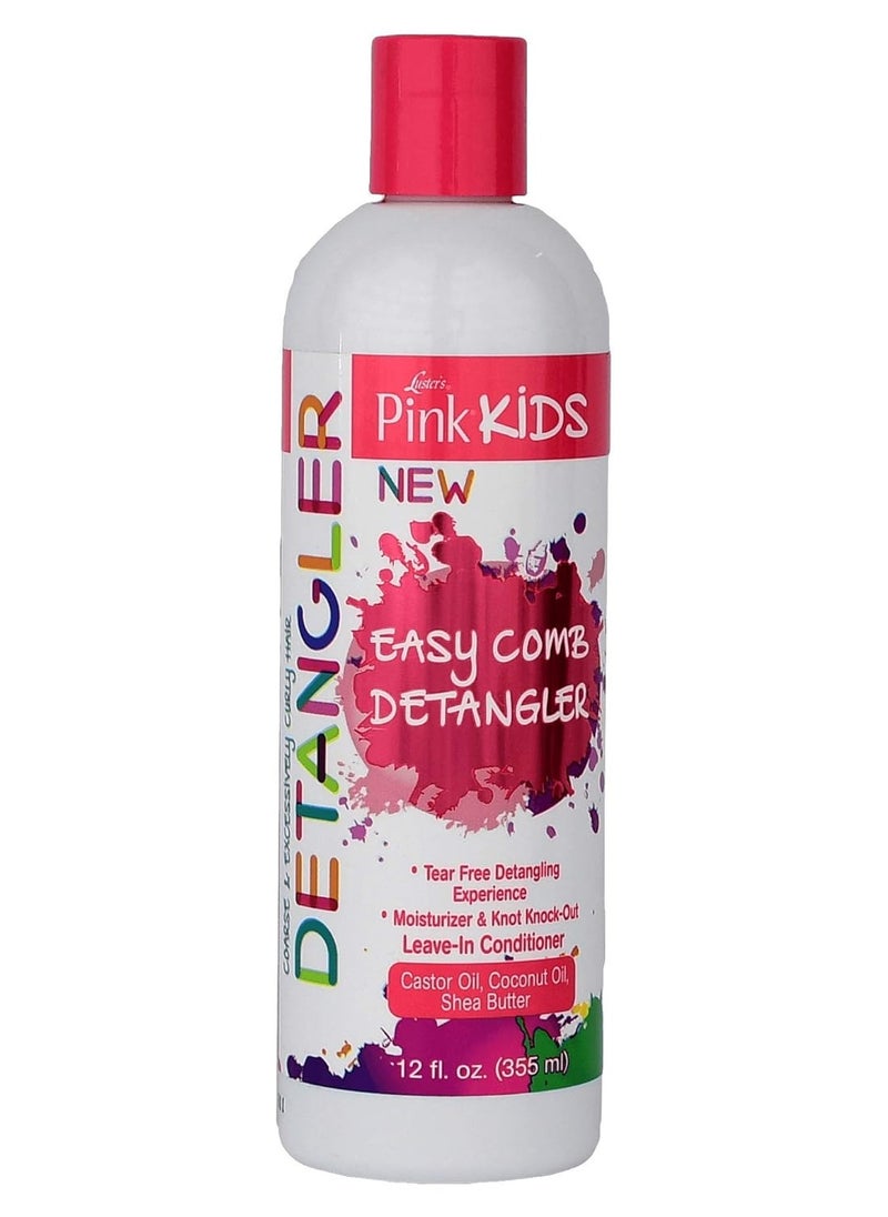 Luster's - Luster's Pink Kids Easy Comb Detangler, 12 Ounce Made with Castor Oil, Coconut Oil and Shea Butter. - Image 1
