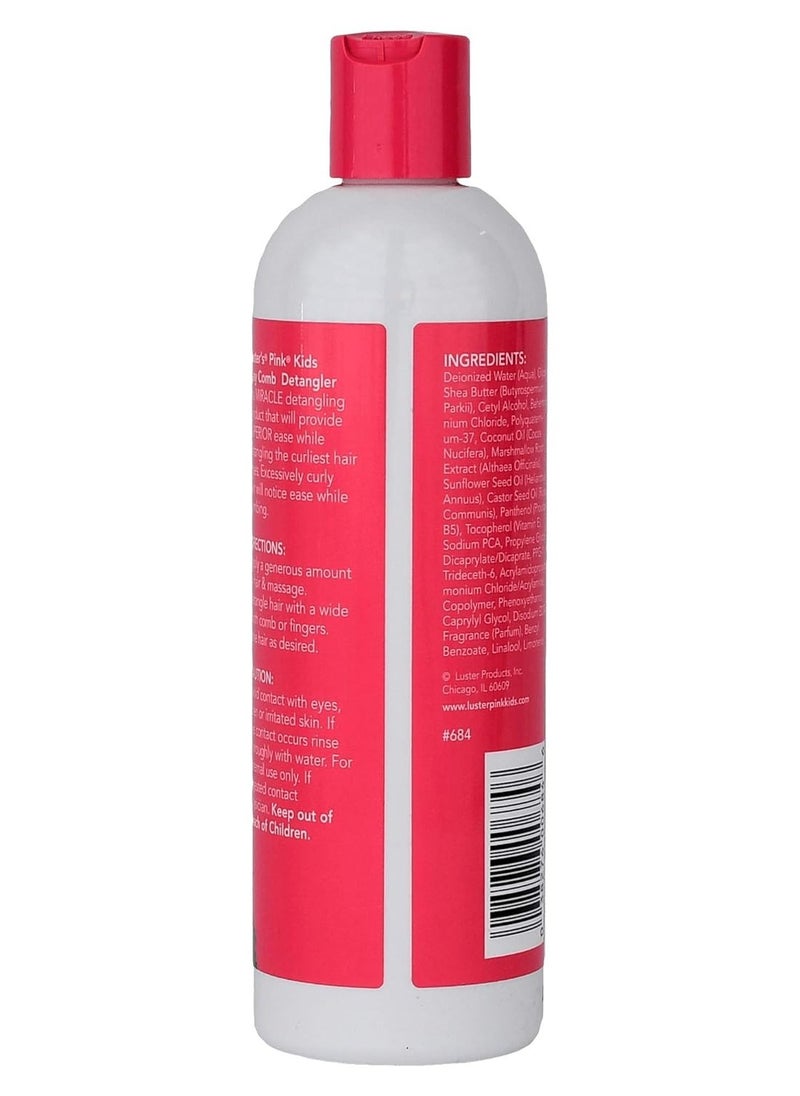 Luster's - Luster's Pink Kids Easy Comb Detangler, 12 Ounce Made with Castor Oil, Coconut Oil and Shea Butter. - Image 1