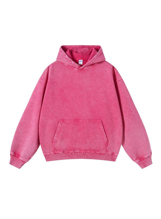 NIBEMINENT American Retro  Sweatshirt for Men and Women Spring and Autumn Washed Vintage  Loose Hooded Jacket - Image 1