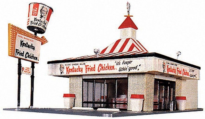 Life-Like Trains HO Scale Building Kit - Kentucky Fried Chicken Drive-in Model