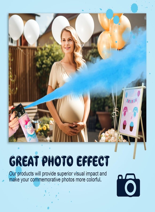 POPUPARTY 2 Pack Blue Gender Reveal Fire Extinguishers with 4 Pack Blue Confetti Cannons for Baby Boy Gender Reveal Party - Image 3