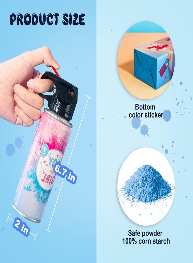 POPUPARTY 2 Pack Blue Gender Reveal Fire Extinguishers with 4 Pack Blue Confetti Cannons for Baby Boy Gender Reveal Party - Image 5