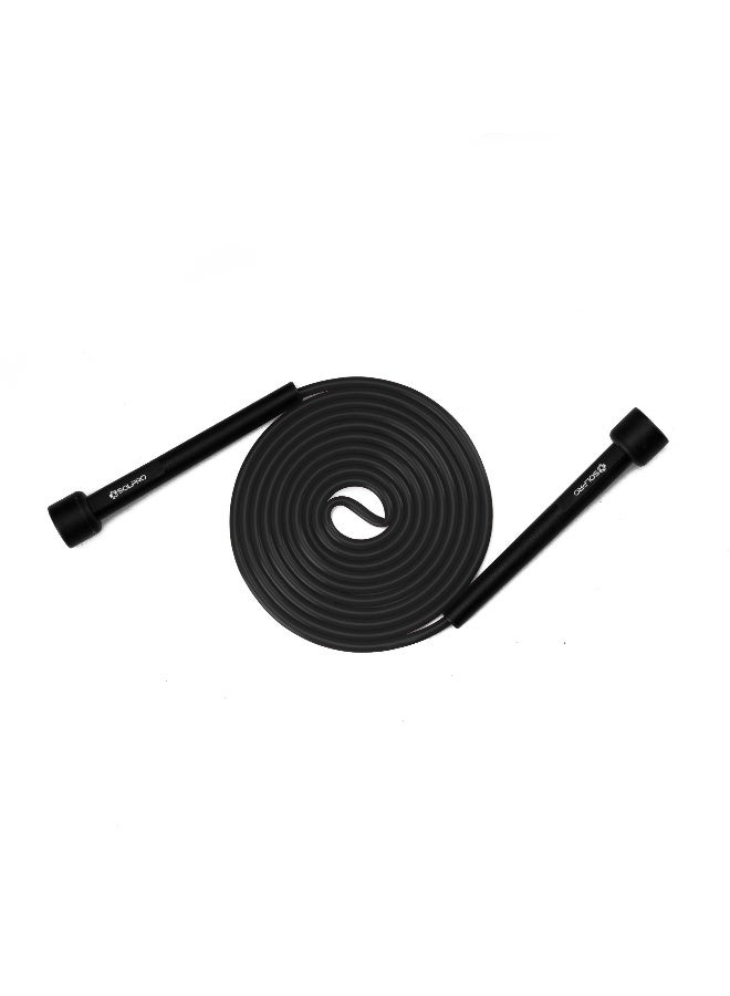 Solpro SKP056 Jump Rope for Men, Women & Kids|Lightweight, Adjustable Length, TangleFree|Handles, Durable Design|Ideal for Speed Training, Agility, Cardio, Fitness, Home & Gym Workouts (Black) - Image 1