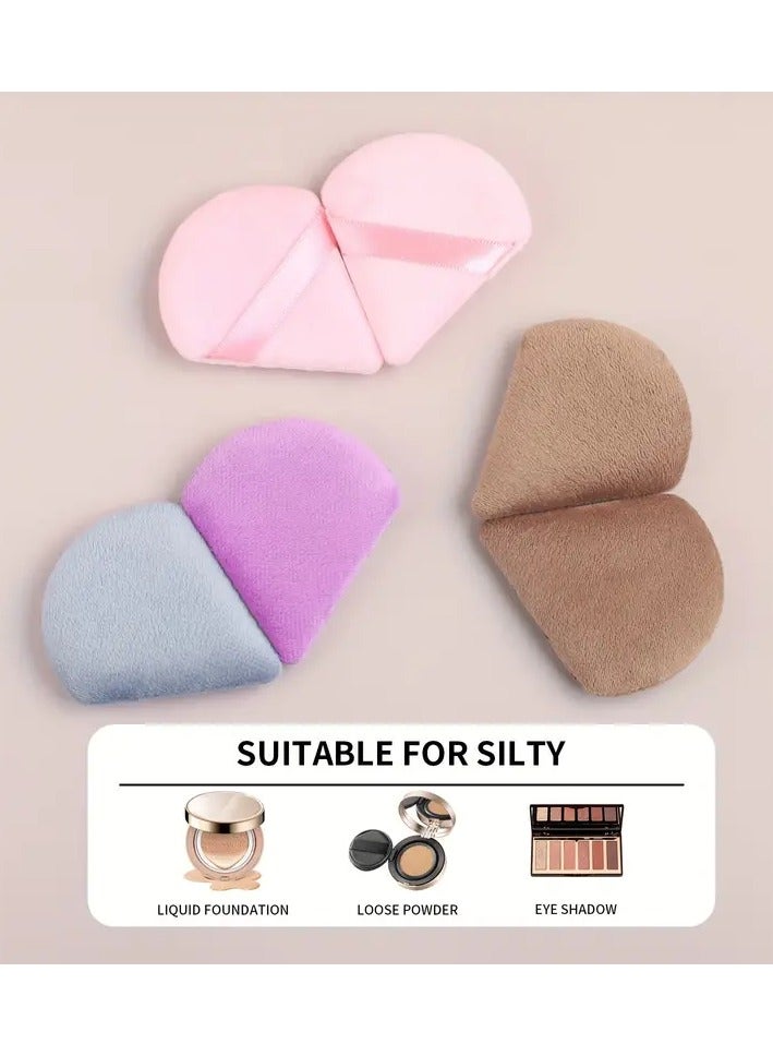 LANGMANNI 10-Pack Pure Cotton Triangle Makeup Sponges, Unscented Dual-Layer Beauty Blenders for Liquid Foundation, Loose Powder, and Eye Shadow - Suitable for Normal Skin Types - Image 3