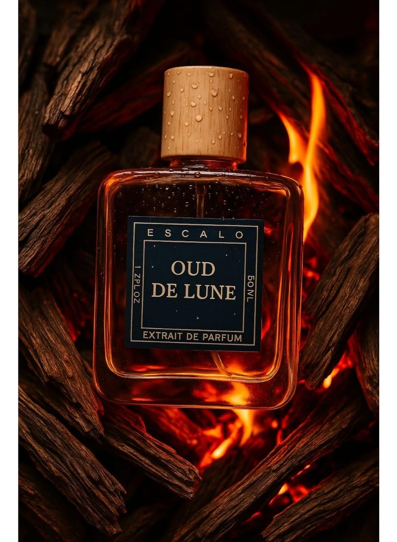 ESCALO عطر إيسكالو عود دي لوني، 50 مل مستخلص عطر، عطر عود فاخر مع الكراميل، الفانيليا والجلد - غني، (50 مل، عود دي لوني) - Image 1