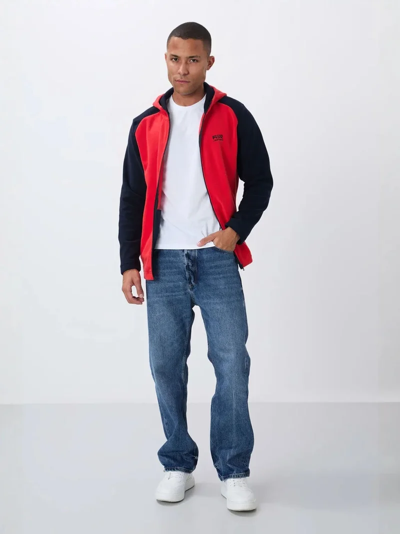 تومي لايف TOMMY Men's Plush Zip-up Hooded Sweatshirt