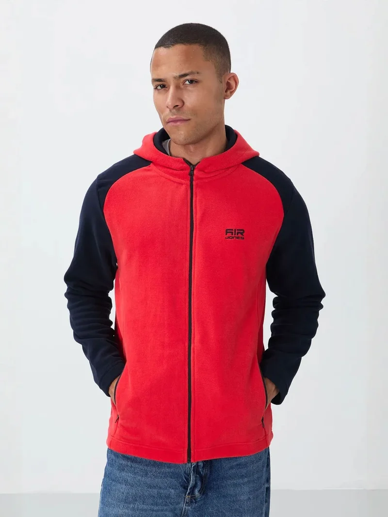تومي لايف TOMMY Men's Plush Zip-up Hooded Sweatshirt
