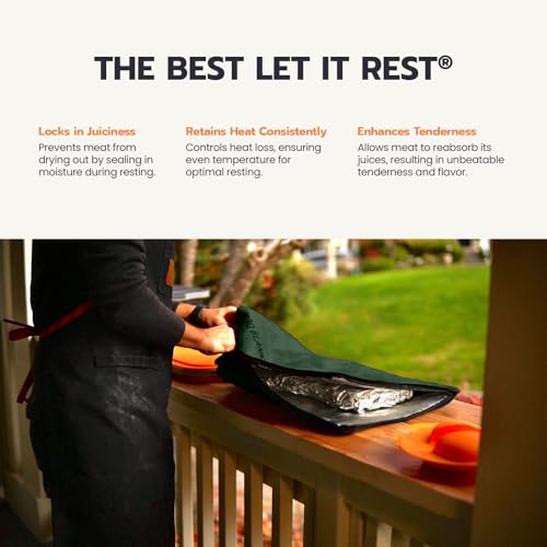 Drip EZ Rest EZ BBQ Blanket Insulated Meat Resting Bag for Moisture Retention and Tender BBQ HeavyDuty with Wide Mouth Design for Briskets Pork Shoulders Steaks Green - Image 3