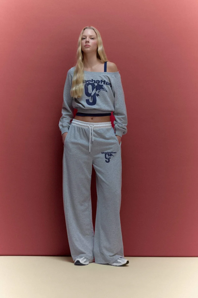 DeFacto Printed Long Sleeve Sweatshirt