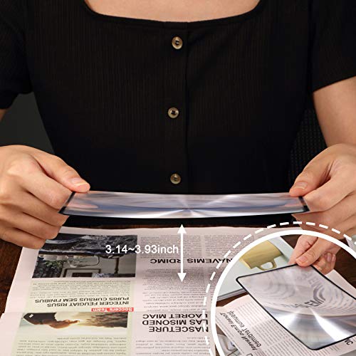 Frienda 12 Pcs 3X Magnifying Sheet Set Include 6 Page Fresnel Lens Page Magnifying Glass 3 Card Magnifiers 3 Bookmark Magnifiers for Reading Small Prints Books Maps - Image 5